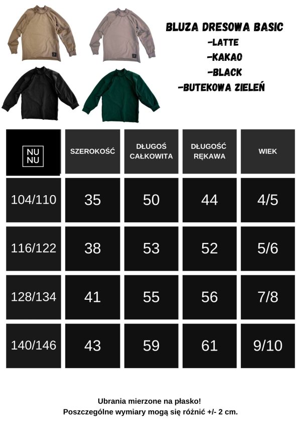 BLUZA BASIC DRESOWA BLACK - NUNU - obrazek 5