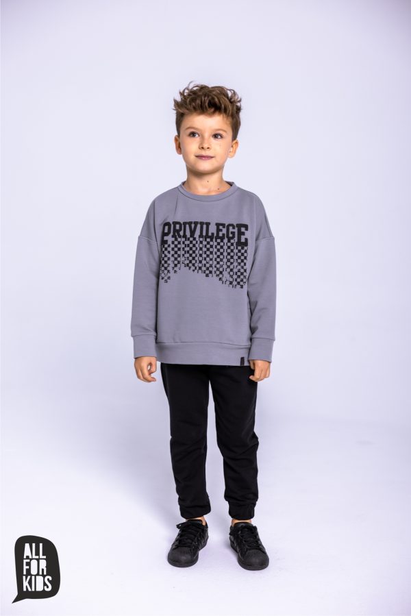 Spodnie dresowe All for kids – CZARNY - obrazek 2