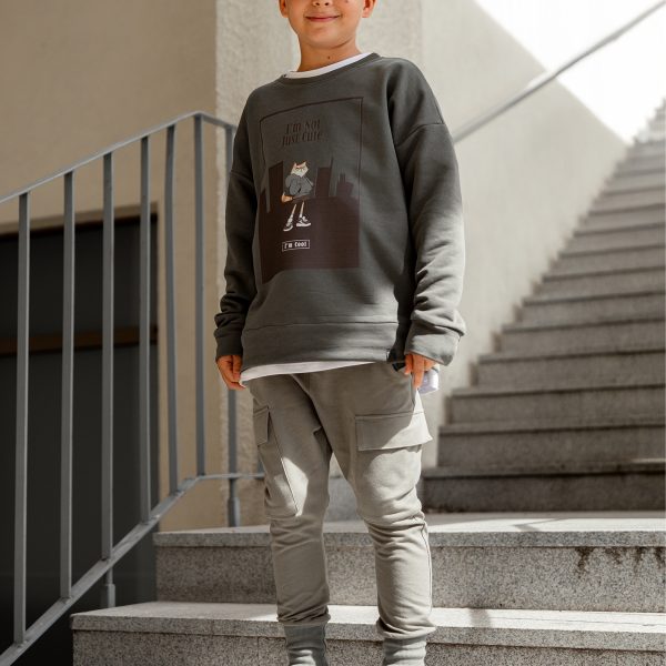 Spodnie dresowe All for kids – khaki