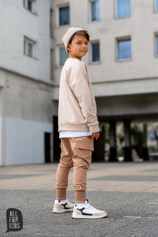 Bluza chłopięca MOMENT - All for Kids - jasny beż - obrazek 4