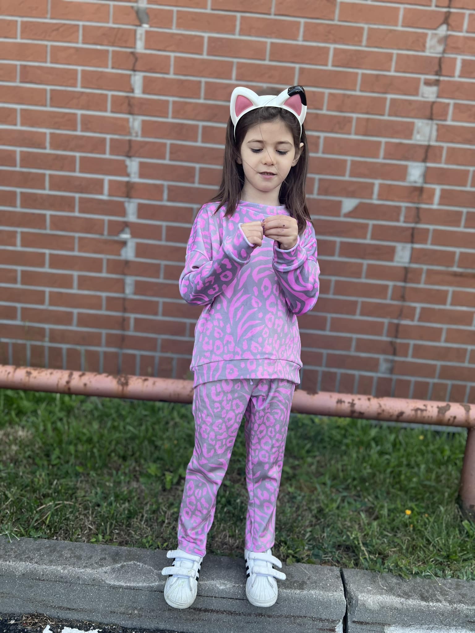 Welurowy komplet dla dziewczynki – polska produkcja - obrazek 3