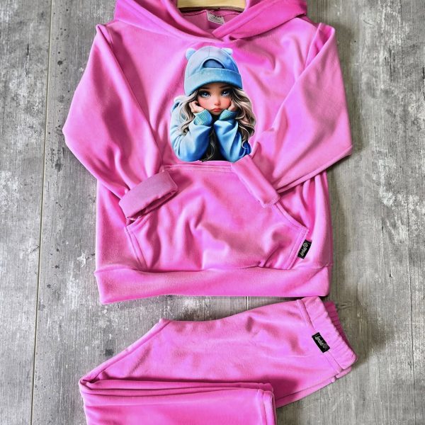 Dres welurowy dla dziewczynki Lambda