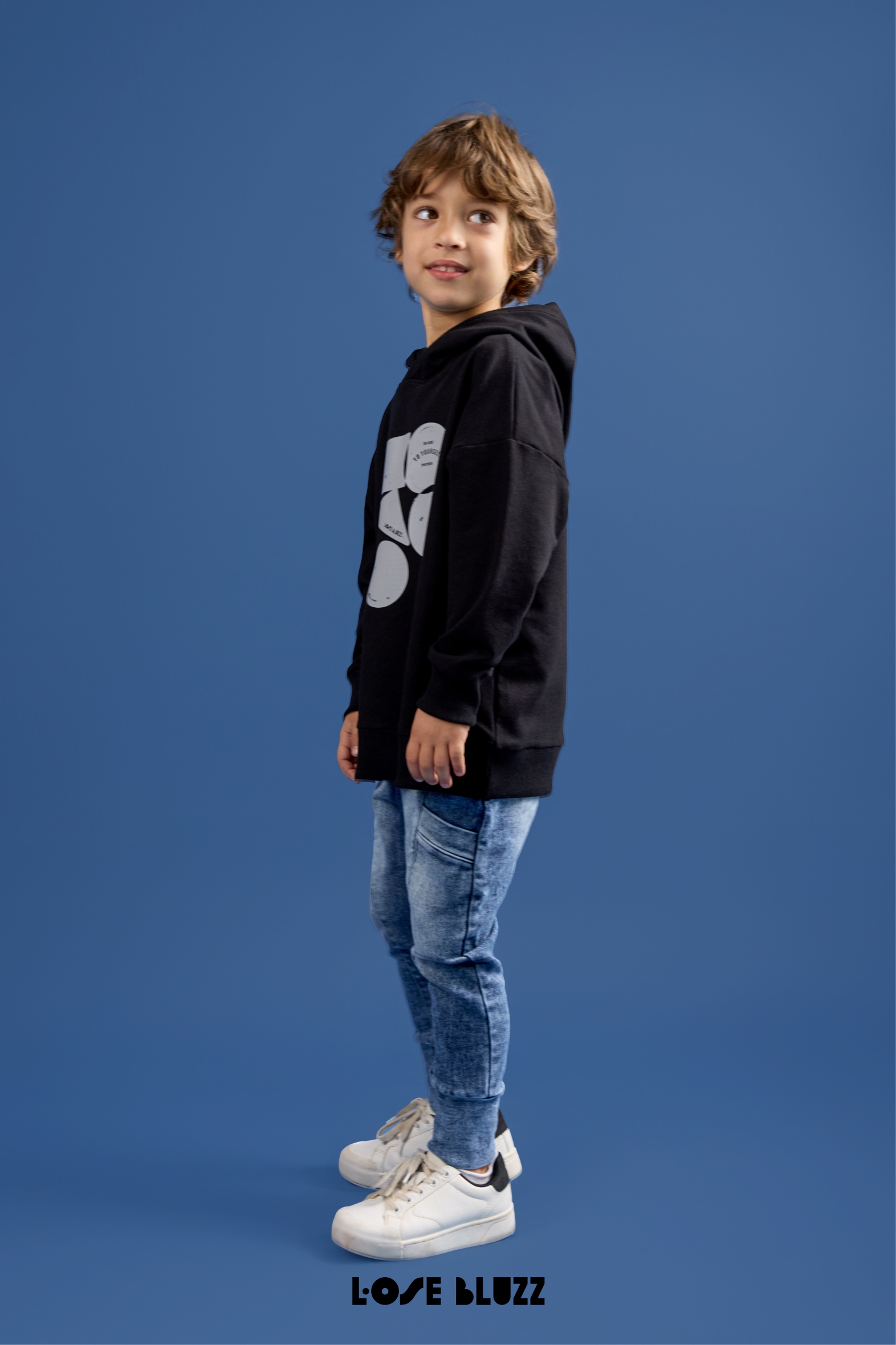 Spodnie jeansowe LOOSE BLUZZ – niebieskie - obrazek 3