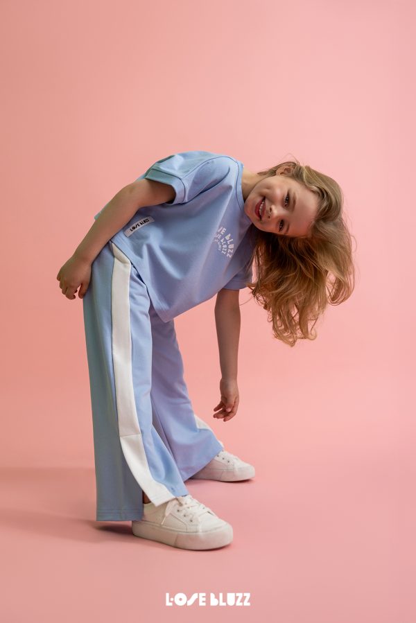 Spodnie dresowe LOOSE BLUZZ – niebieskie