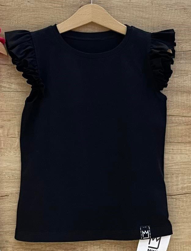 Bluzka MIMI rękaw motylek - kolor czarny