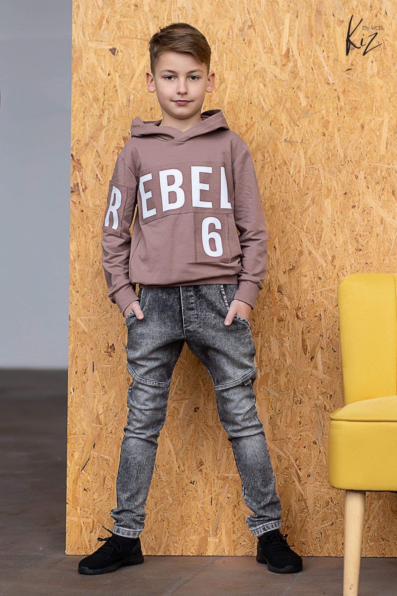 Spodnie jeansowe – KIZ grafitowe