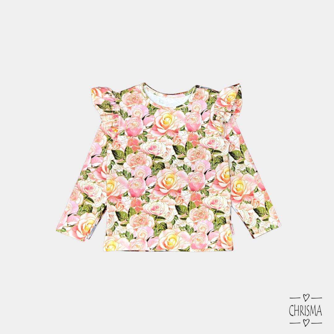 Bluzka CHRISMA róże - kolor różowy