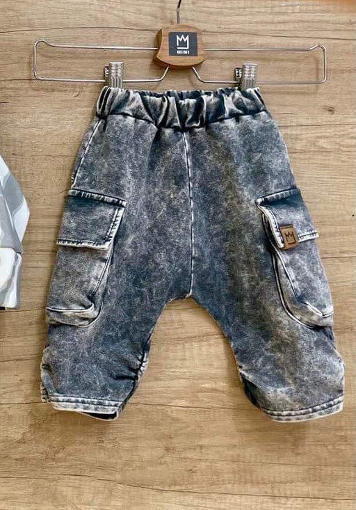 Spodenki do kolan MIMI dekatyzowane cargo - kolor szary