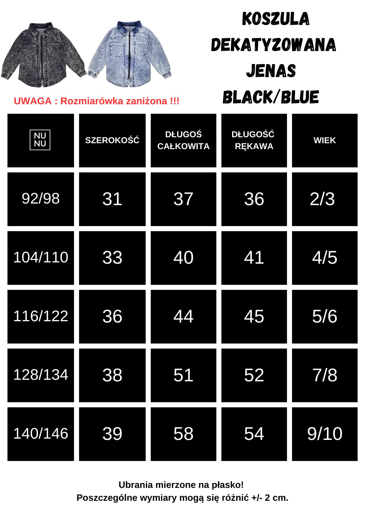 Koszula dekatyzowana jeans NUNU czarna - obrazek 5