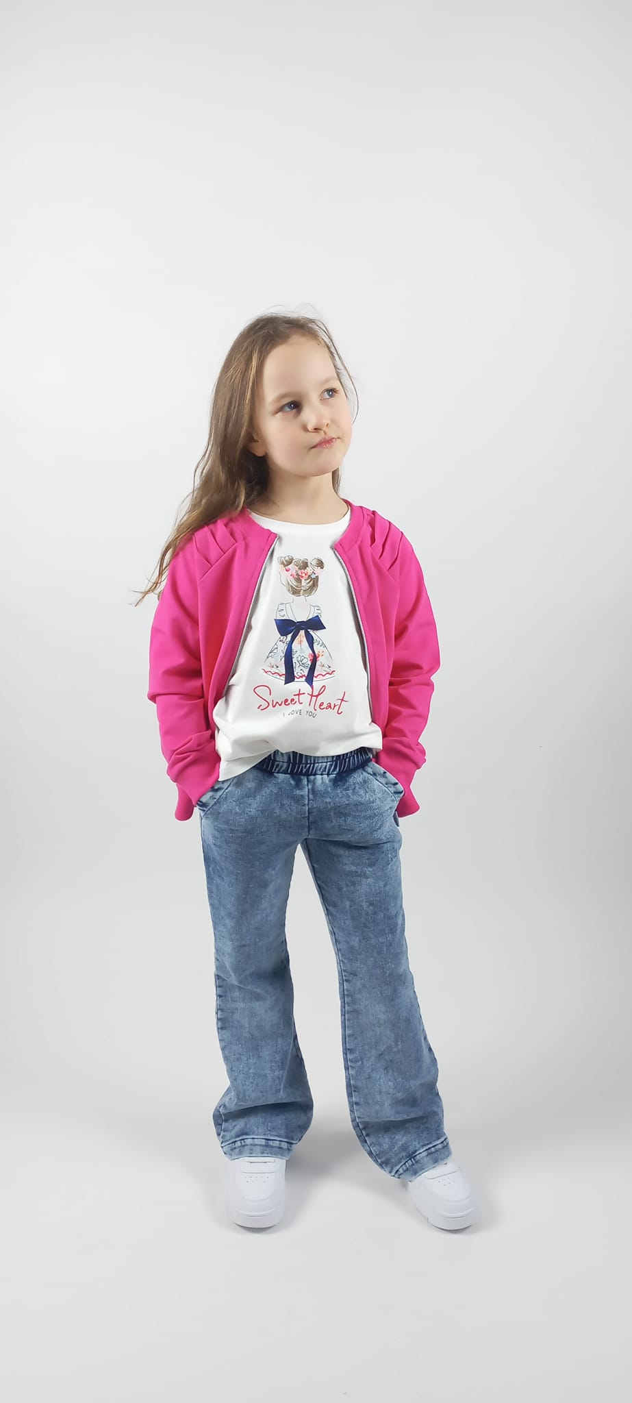 Spodnie Bambola dzwony jeans - kolor niebieski