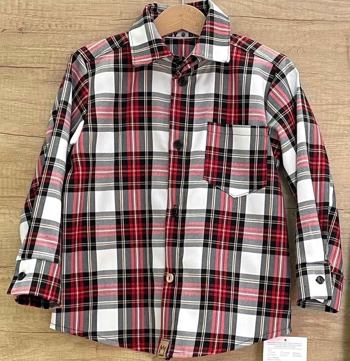 Koszula krata MIMI - kolor czarno/czerwona