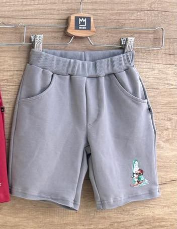 Spodenki , szorty bawełniane MIMI - miś szare