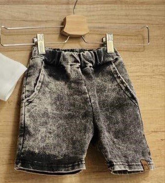 Szorty , spodenki jeans MIMI grafit, czarny