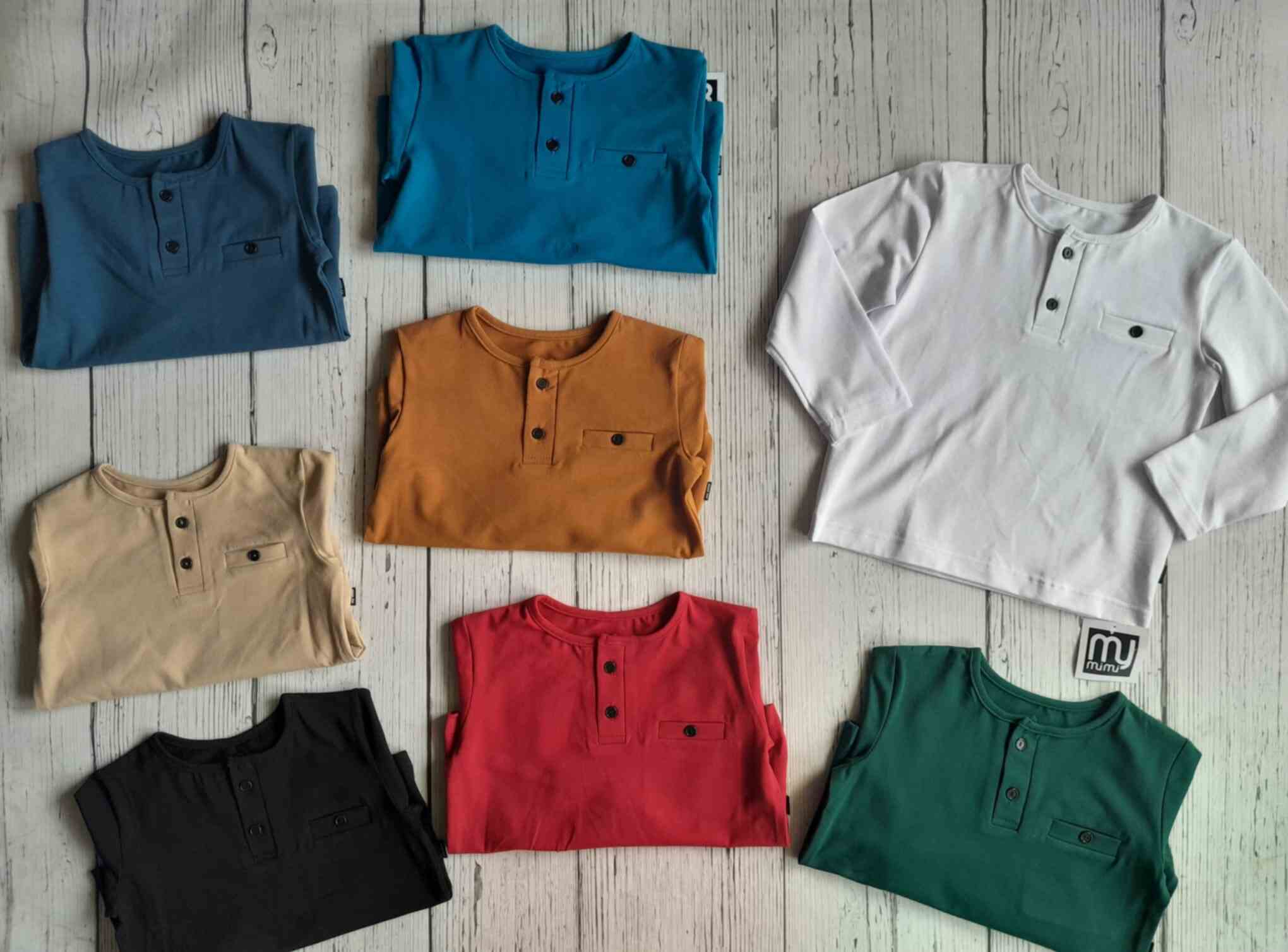 Bluzka polo My Mimi długi rękaw – kolor ZIELONY