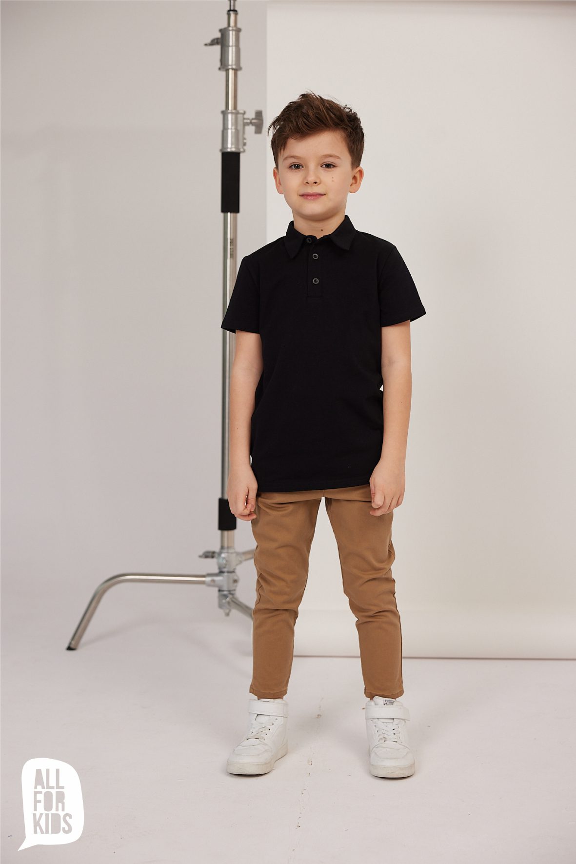 Spodnie z tkaniny ALL FOR KIDS – kolor beżowy