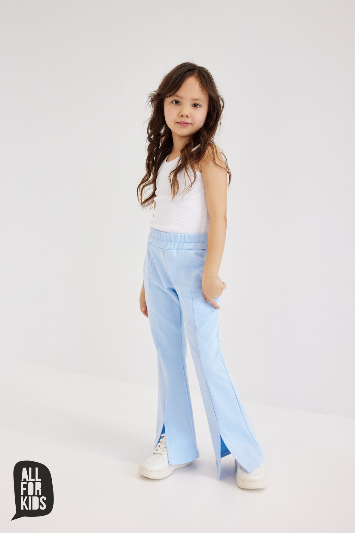 Spodnie dzwony ALL FOR KIDS – kolor niebieski