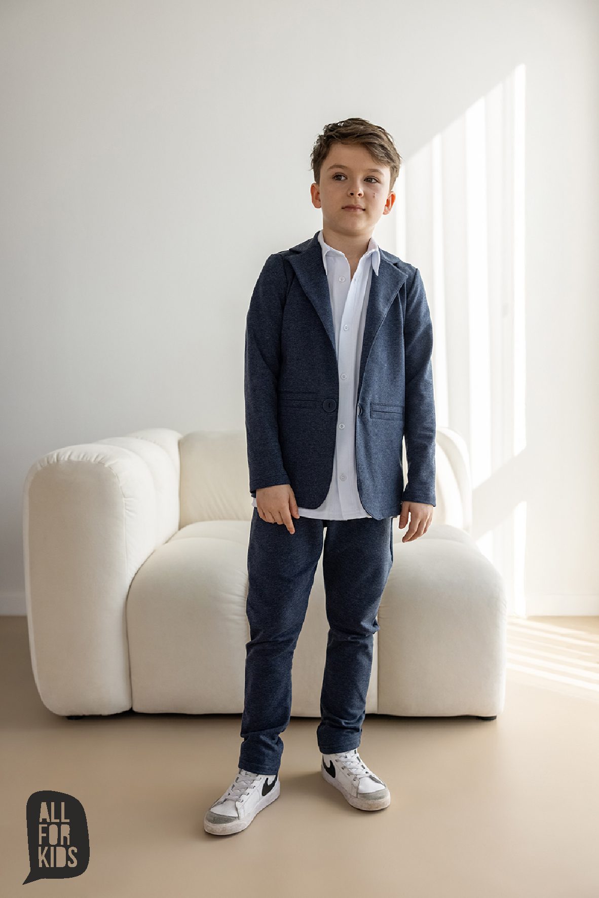 Garnitur ALL FOR KIDS – kolor granatowy melanż