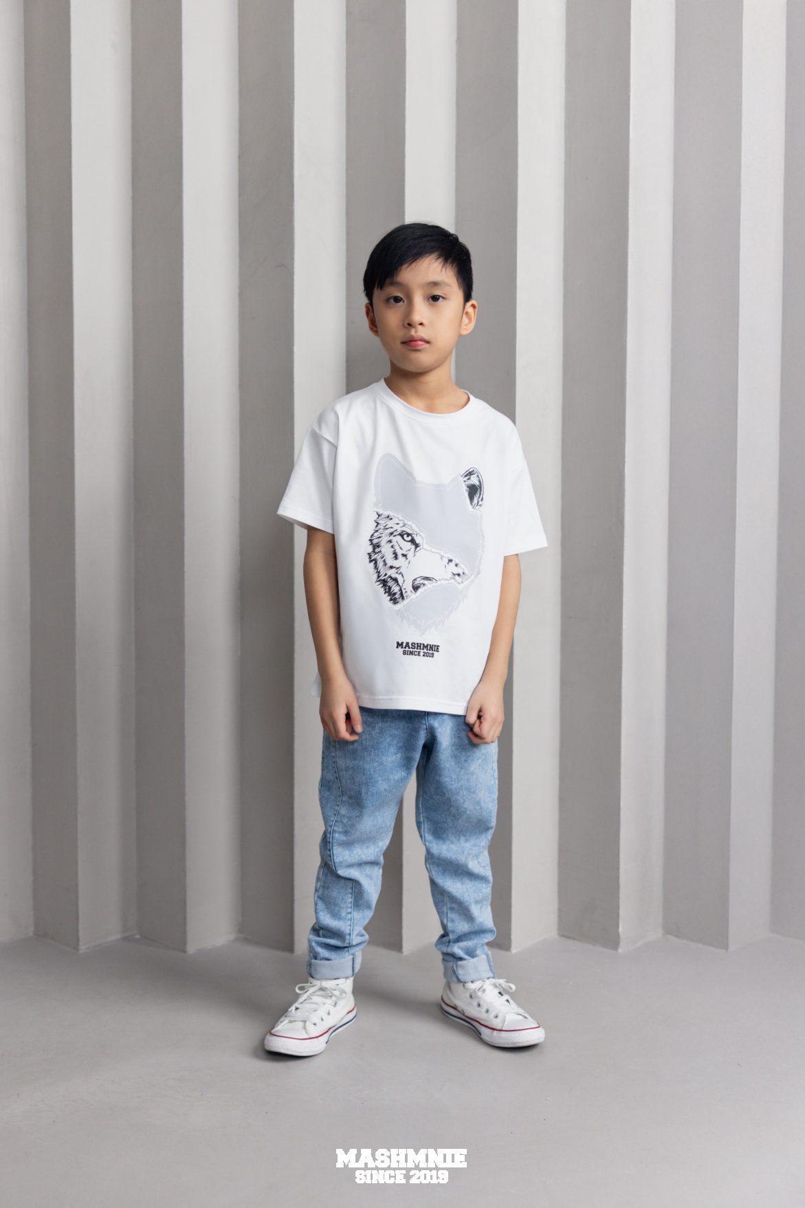 Spodnie jeansowe MashMnie – niebieskie