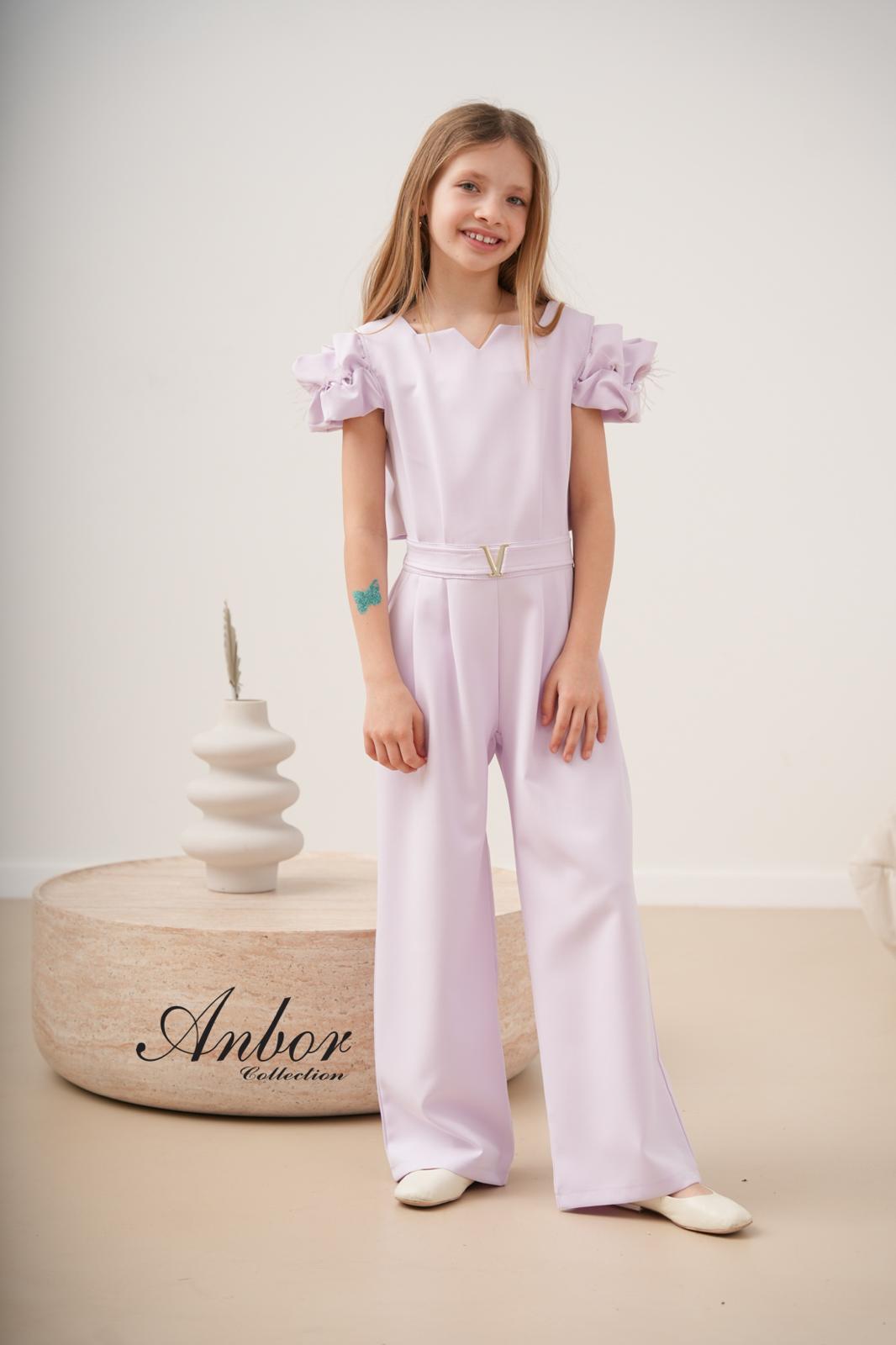 Elegancki kombinezon wizytowy dla dziewczynki – ANBOR – fiolet