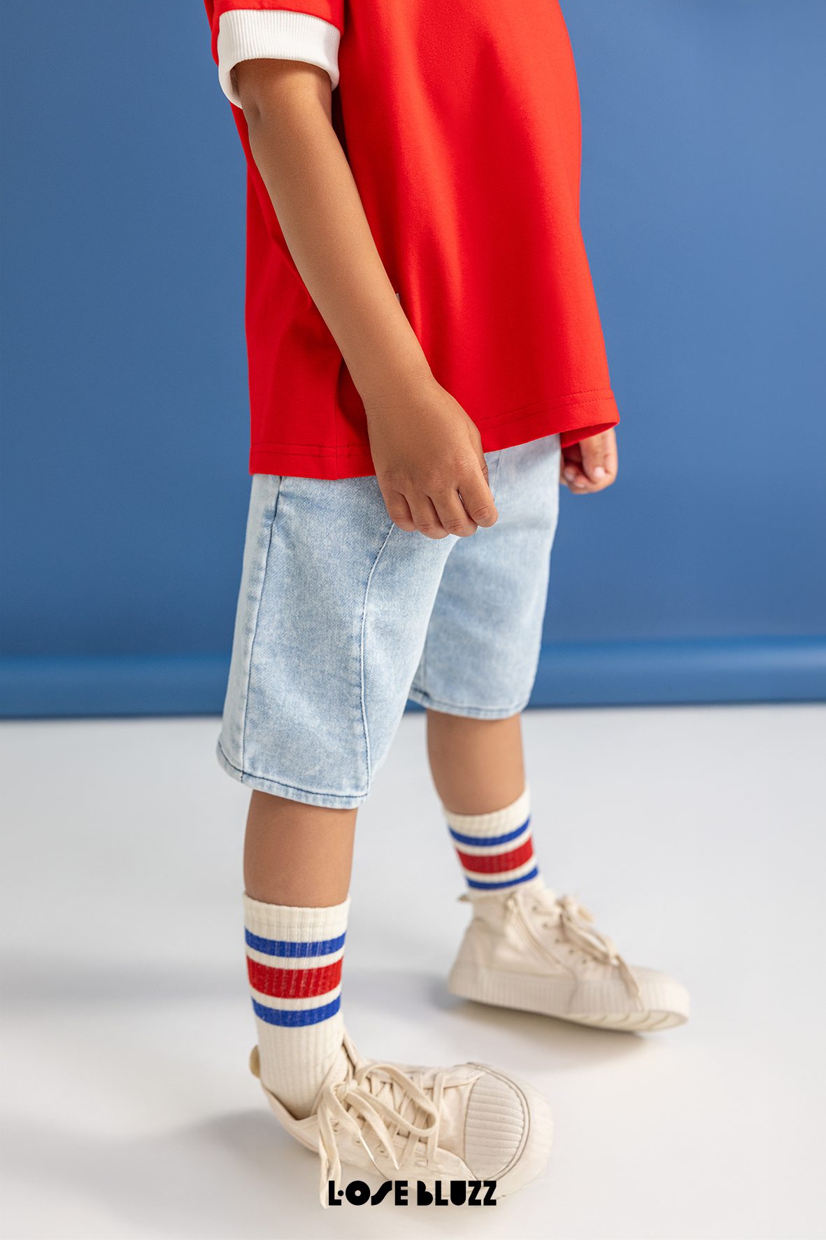 Spodenki jeansowe Loose Bluzz dla chłopca – niebieskie