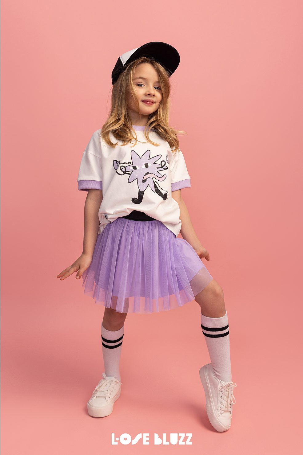 Spódnica tiulowa LOOSE BLUUZ - fioletowa