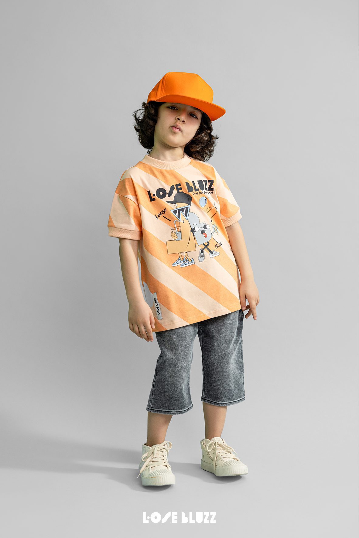 Spodenki jeansowe LOOSE BLUZZ grafit