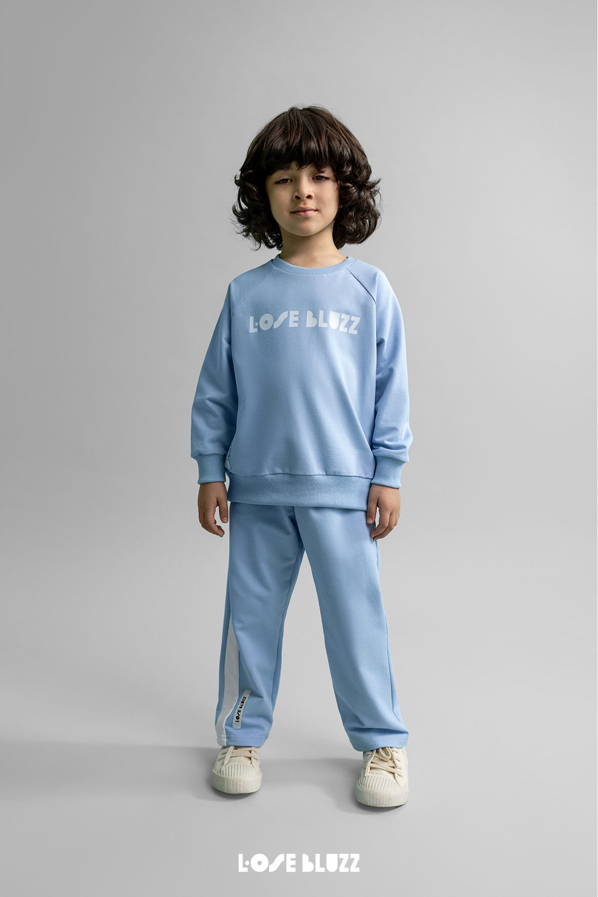 Spodnie dresowe LOOSE BLUZZ niebieskie