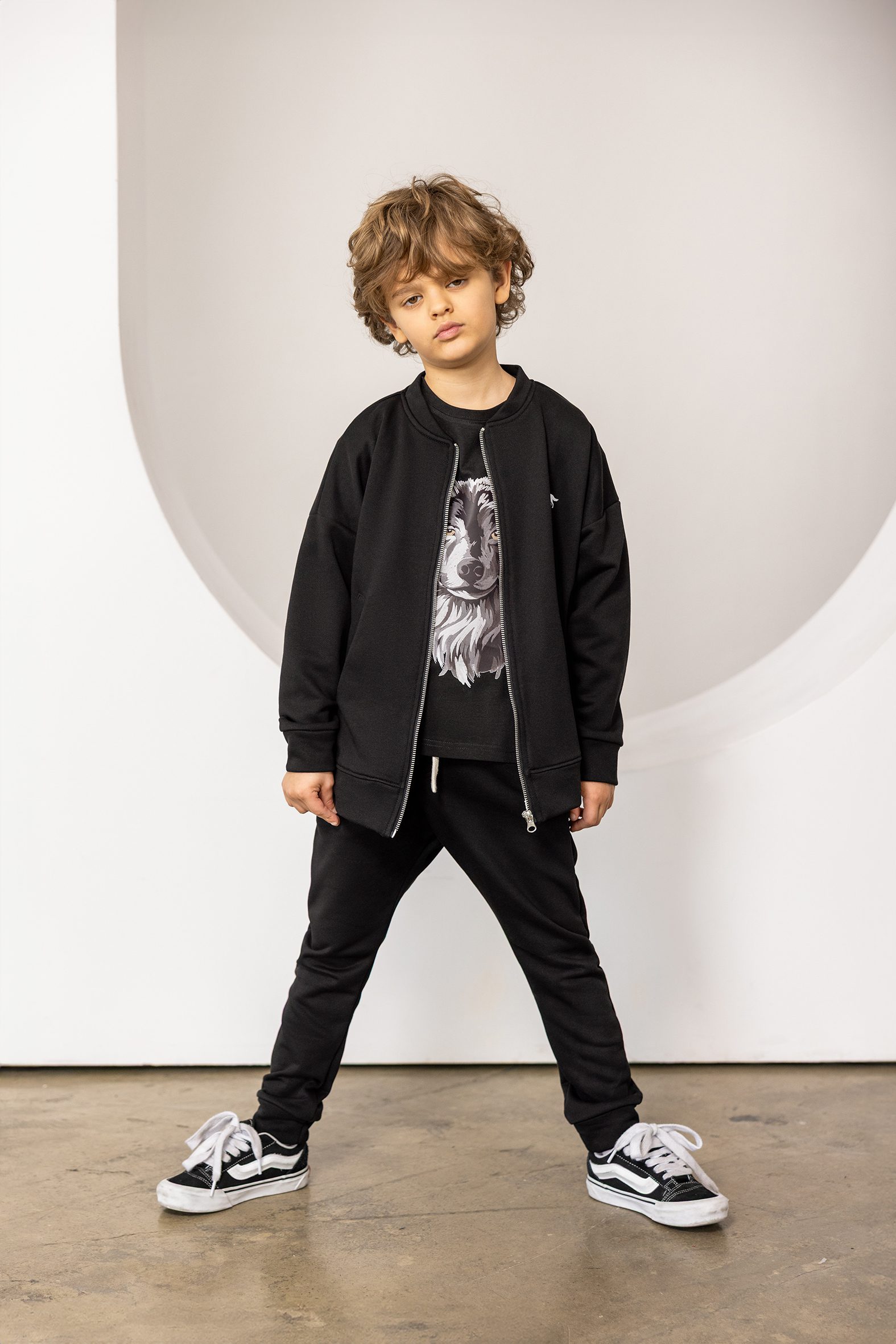 Bluza/bomberka chłopięca rozpinana MashMnie - czarna