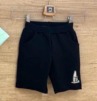 Spodenki , szorty bawełniane MIMI – miś czarne