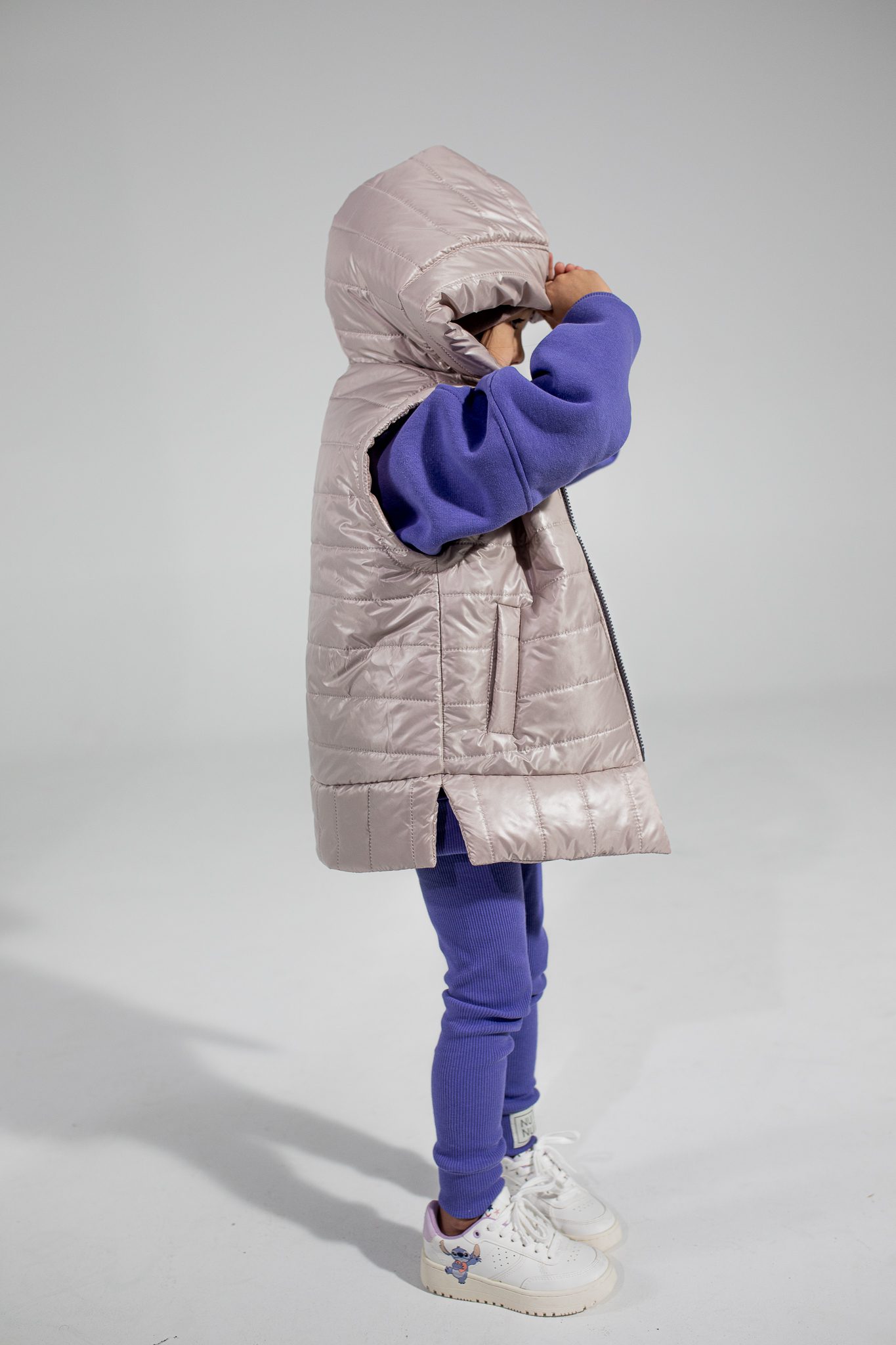 Kamizelka pikowana NUNU DROP 1 – kolor powder pink