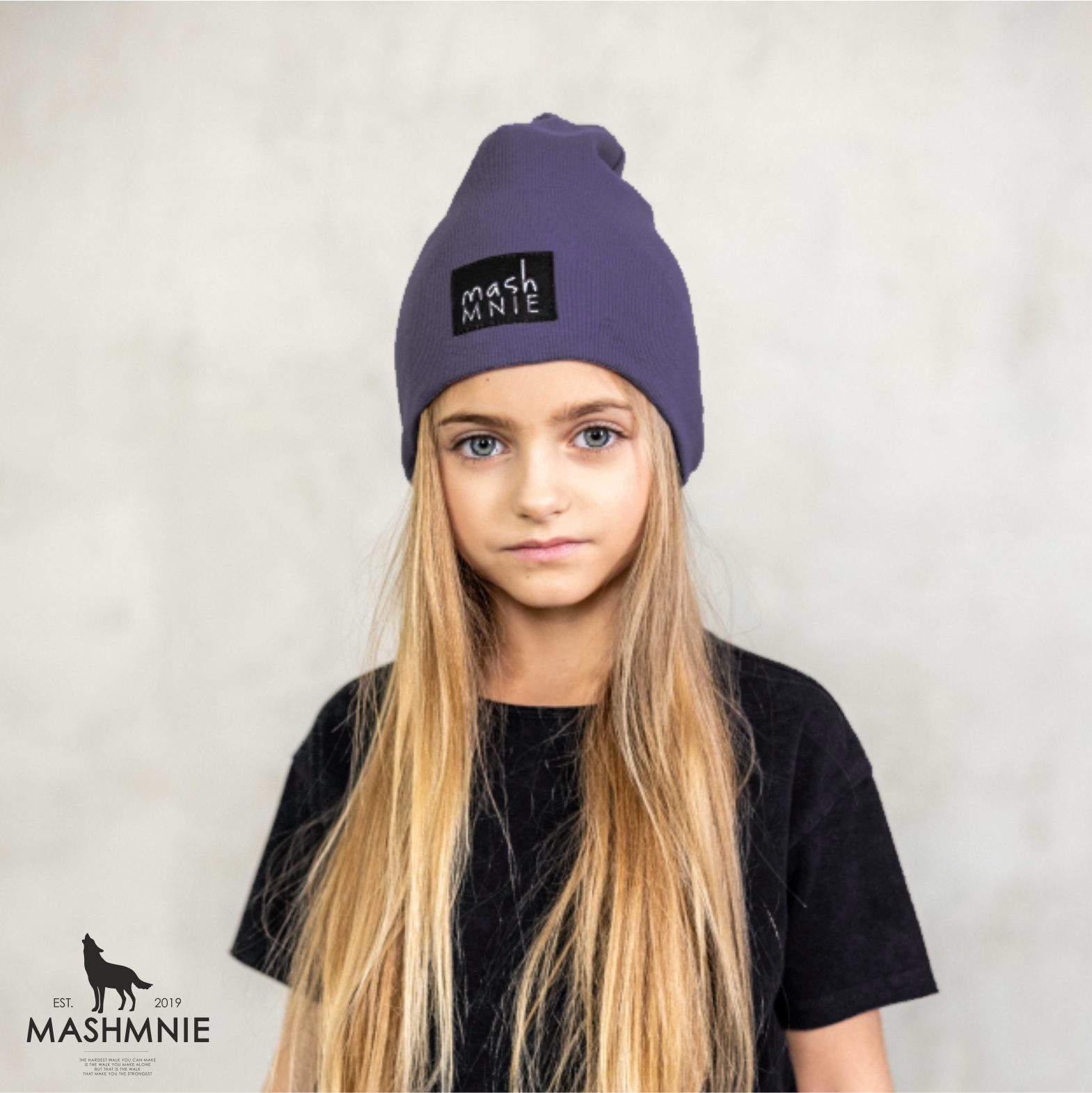 Czapka MashMnie prążek – kolor fiolet