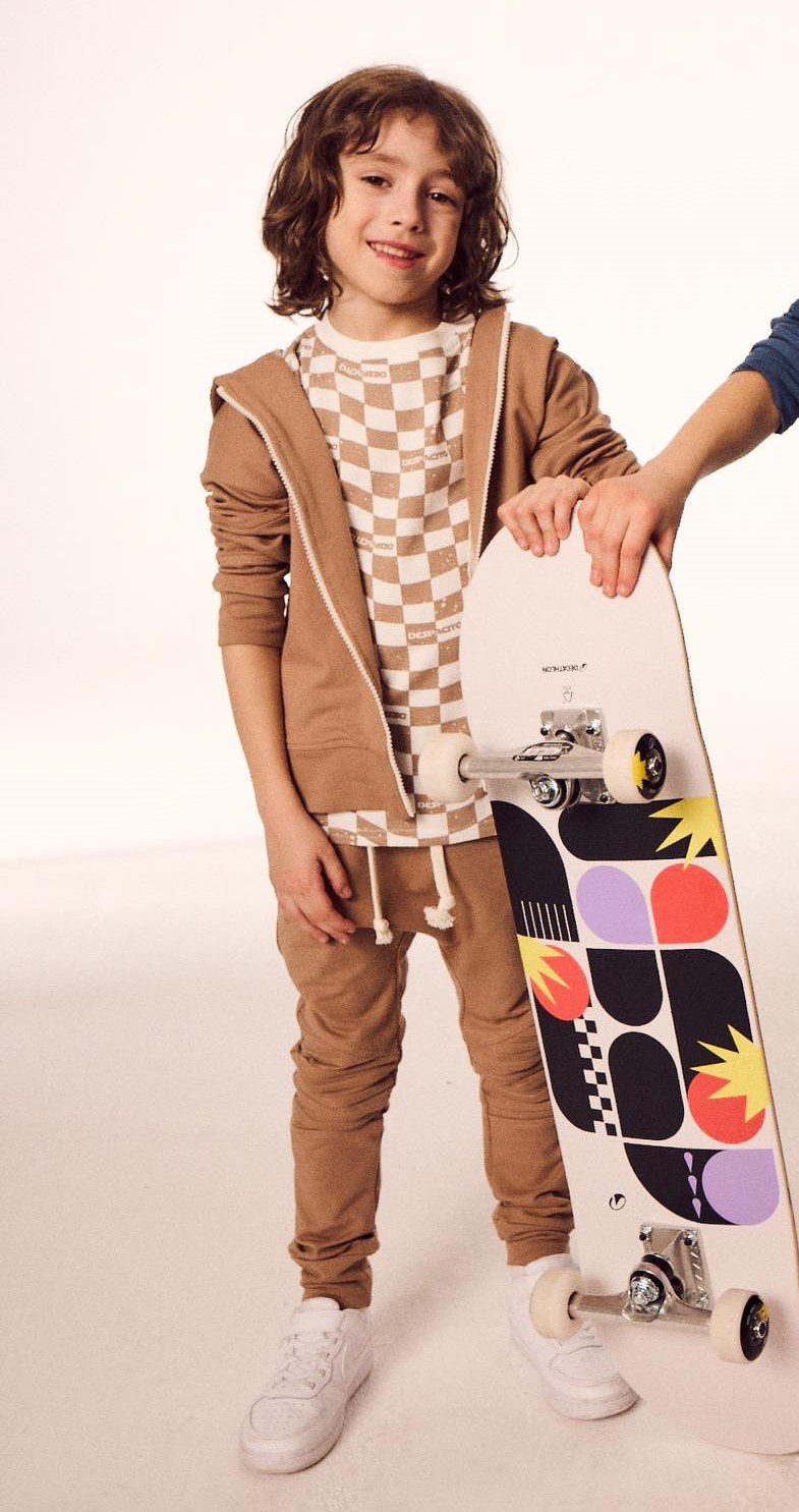 Spodnie z przeszyciami DESPACITO – LATTE - obrazek 3