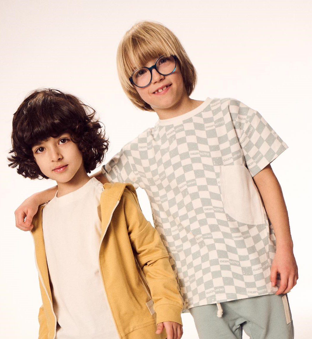 T-shirt szachownica DESPACITO - mineralny