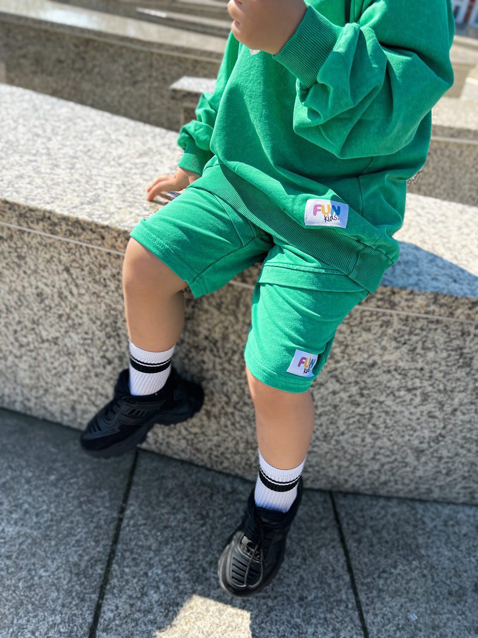 Szorty FUN KIDS dekatyzowane POMARAŃCZOWE - obrazek 7