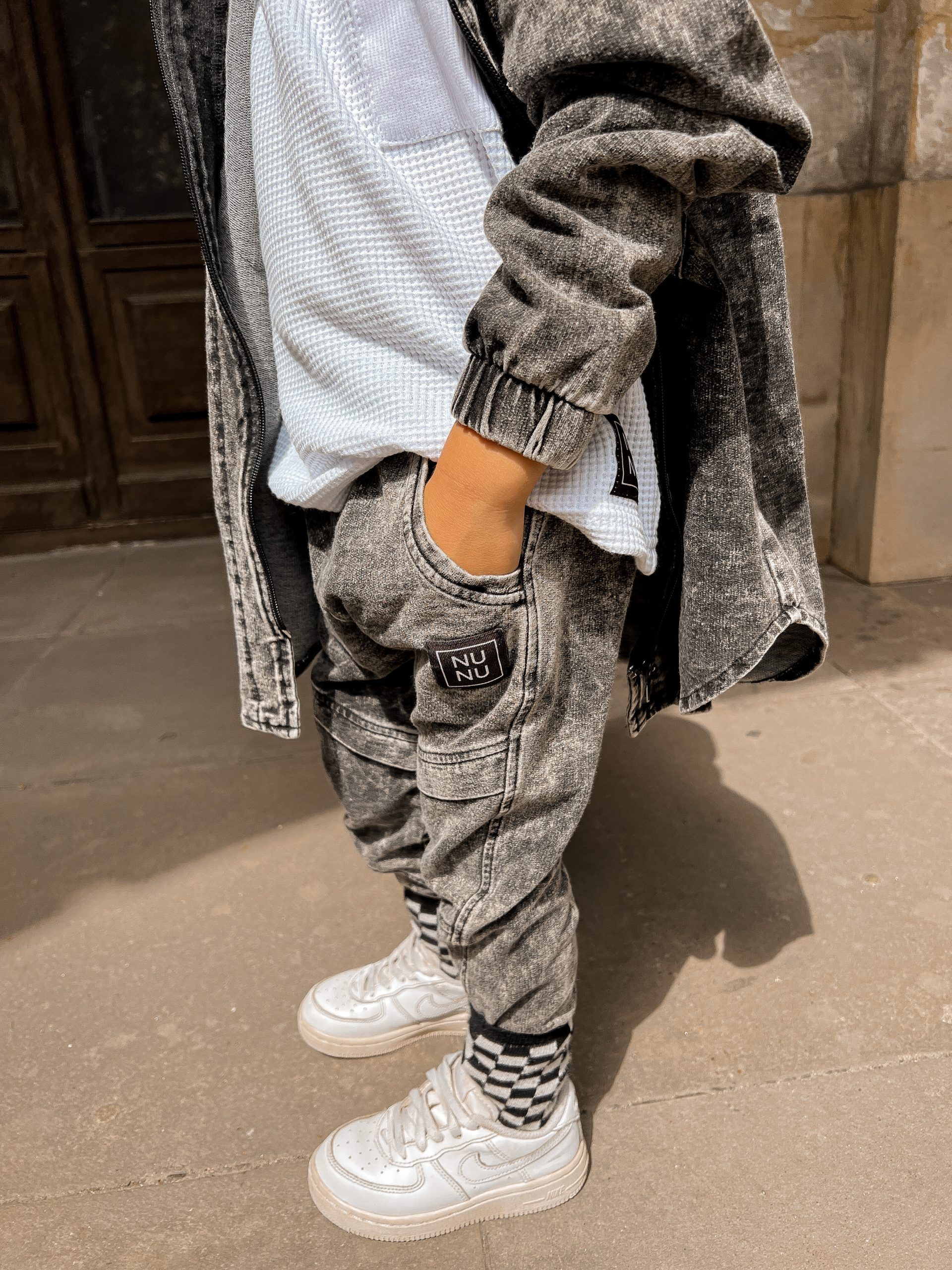 Koszula dekatyzowana jeans NUNU czarna - obrazek 4