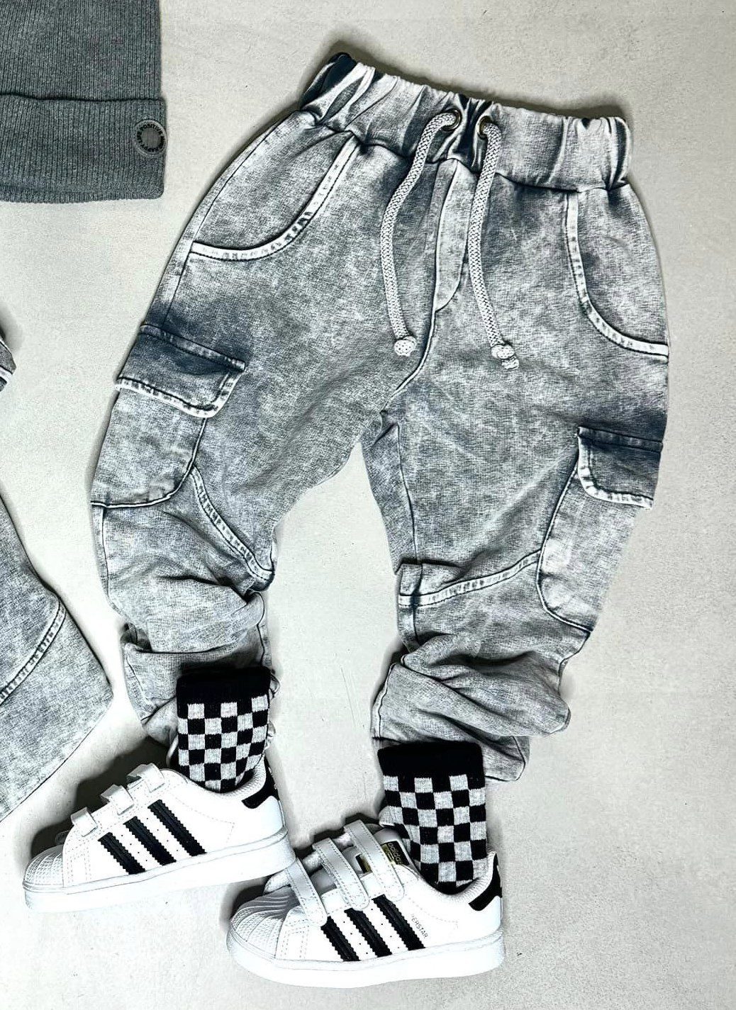 Spodnie DESPACITO dekatyzowane ACID cargo/bojówka – kolor szary