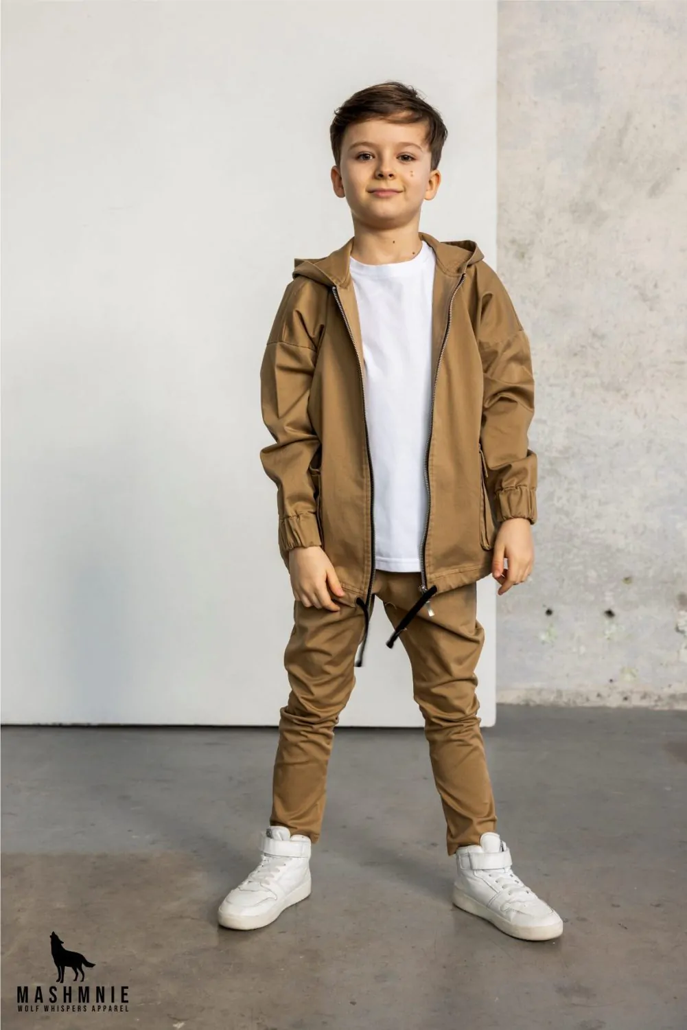 Kurtka / Bluza WOLF MashMnie z tkaniny - kolor beżowy