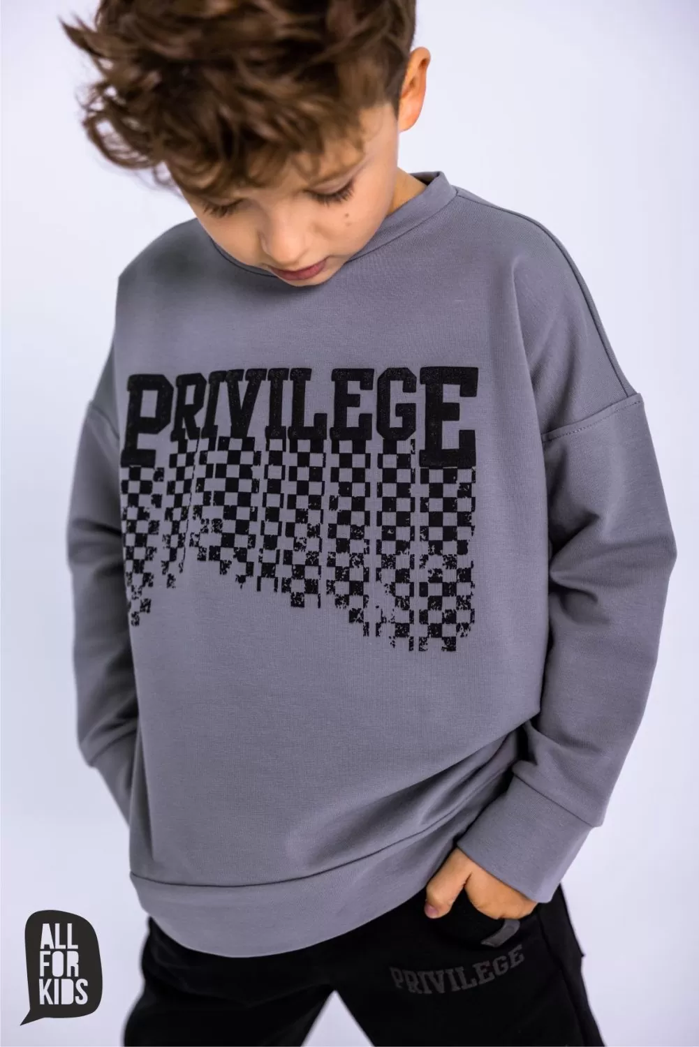 Bluza chłopięca szara – All for Kids