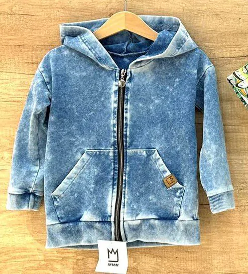 Bluza z kapturem MIMI dekatyzowana – kolor niebieski