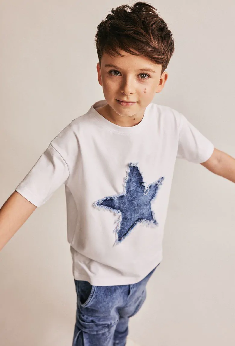 T-shirt biały gwiazda – All for Kids