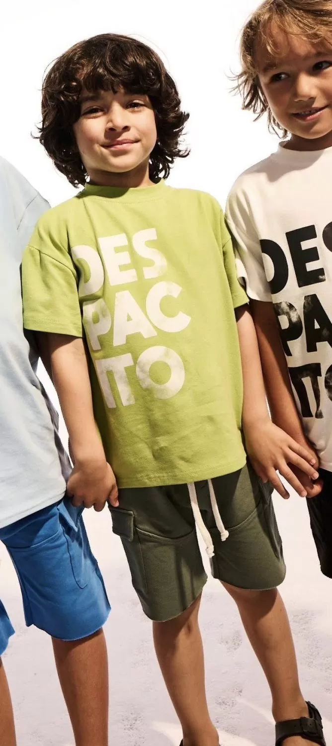 Szorty / spodenki cargo dla chłopca DESPACITO – szałwia