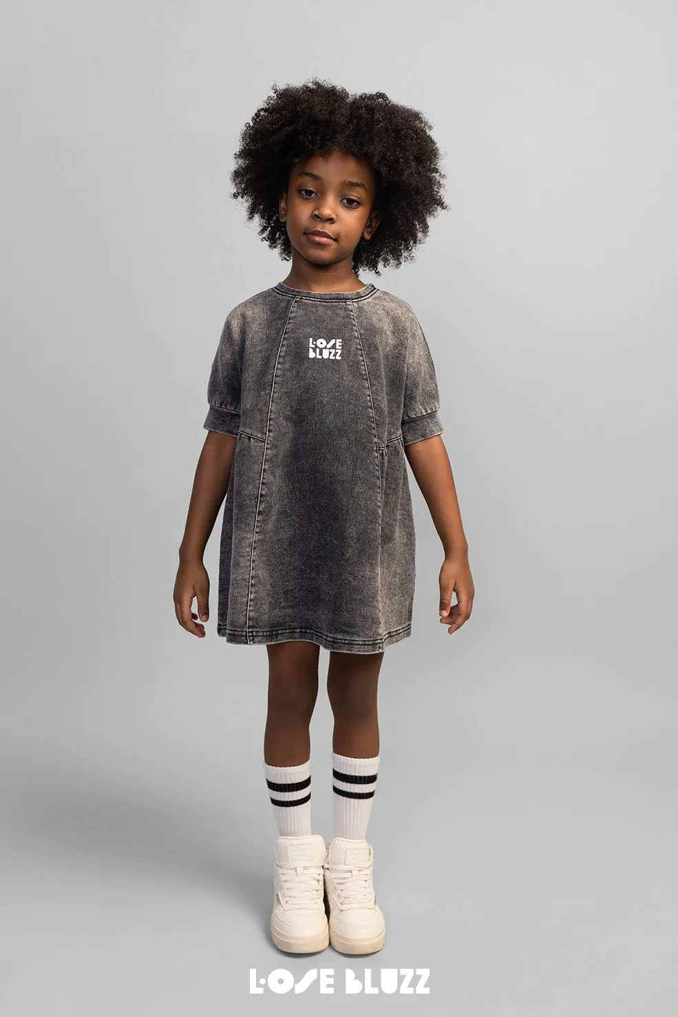 Jeansowa sukienka LOOSE BLUZZ – grafitowa