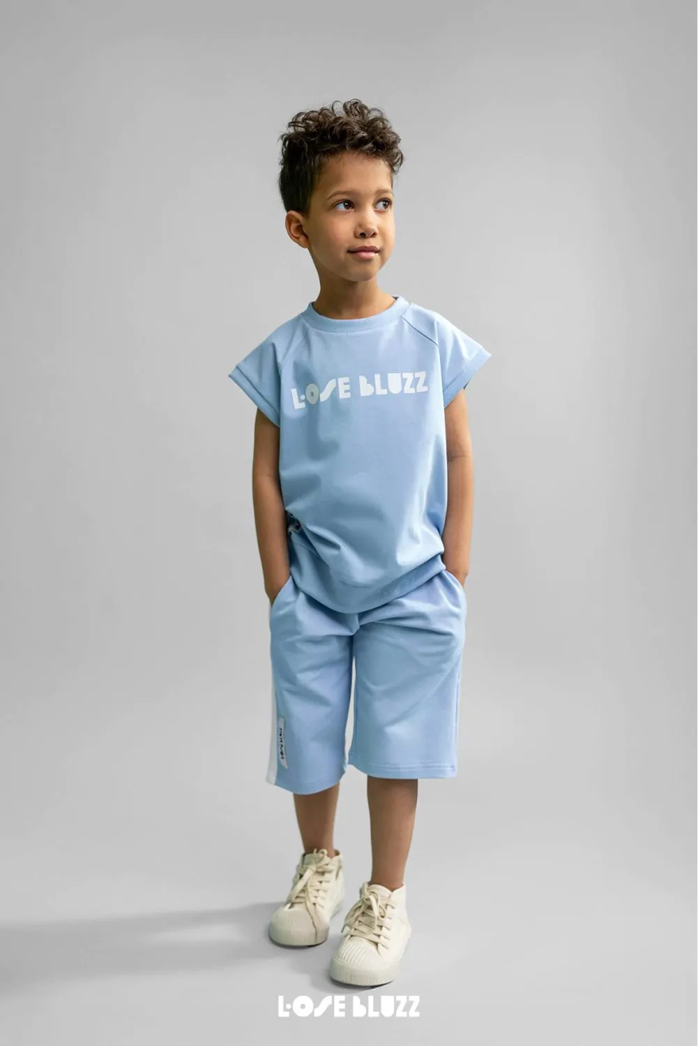 Spodenki LOOSE BLUZZ niebieskie